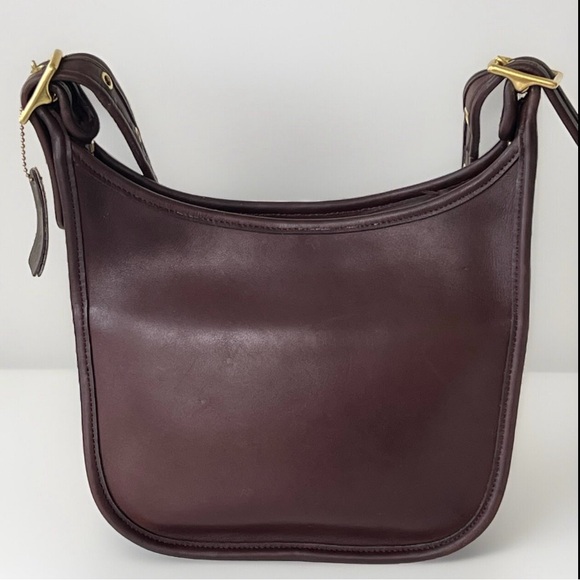 Vintage COACH Janice Legacy Zip Mahogany Brown Glove-Tanned Leather Shoulder Bag - Picture 3 of 16